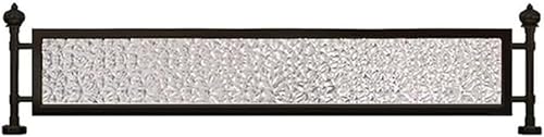 KJoBDwz Gehärtetes Glas Restaurant, Trennwände Esszimmer Eisen Bildschirm Sichtschutz Panel Schreibtisch for Hotel Bar(Black,100x35 cm) von KJoBDwz