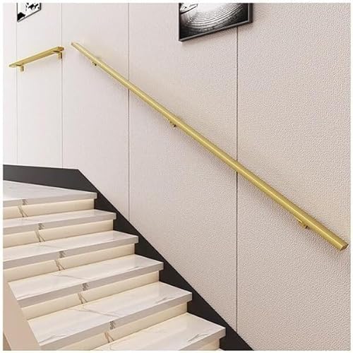 KJoBDwz Handläufe Für Treppen Treppenhandlauf, Treppenhandlauf Treppengeländer Moderne Handläufe Innenhandlauf for Treppen Wandmontiertes Treppengeländer für ältere, Kinder(Gold,120cm) von KJoBDwz