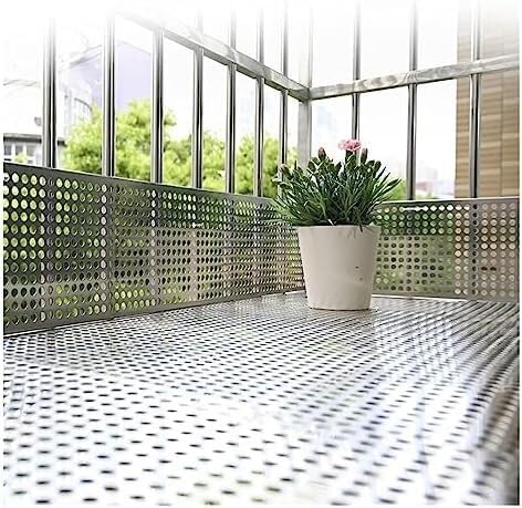 KJoBDwz Lochblech Perforierte Metallplatten mit runden Löchern, dekorative Metallgitterplatten, auslaufsichere Platten(28x100cm) von KJoBDwz