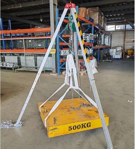 KJoBDwz Rettungsstativ, Notfallstativ, Stativ mit Seilwinde und sicherem Gurt, Aluminium-Legierung, Stativ-Hebesystem (Seilwinde 816,5 kg) von KJoBDwz
