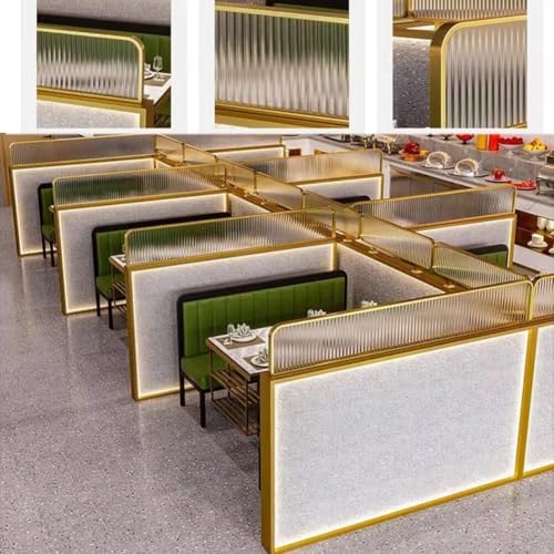 KJoBDwz Schreibtisch-Sichtschutz, maßgefertigter Changhong-Glas-Terrassenschirm, abgeschnittene Trennwand for Esszimmer und Bar, Dekoration (100 x 250 cm) von KJoBDwz