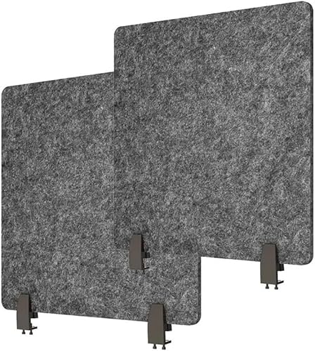 KJoBDwz Schreibtisch-Sichtschutzteiler, 2er-Pack freistehende akustische Schallschutzplatten for schalldichte Tischtrenner(Black) von KJoBDwz