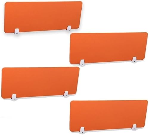KJoBDwz Schreibtisch-Sichtschutzteiler, akustischer Desktop-4-teiliger Trennwand, reduziert Lärm und visuelle Ablenkungen, Panel for Home Offices, Klassenzimmer(Orange,30X100CM) von KJoBDwz
