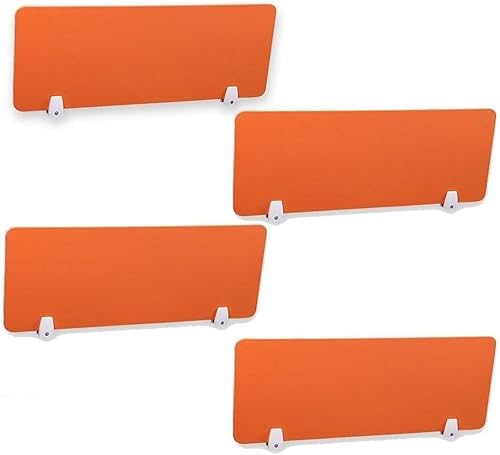 KJoBDwz Schreibtisch-Sichtschutzteiler, akustischer Desktop-4-teiliger Trennwand, reduziert Lärm und visuelle Ablenkungen, Panel for Home Offices, Klassenzimmer(Orange,30X80CM) von KJoBDwz