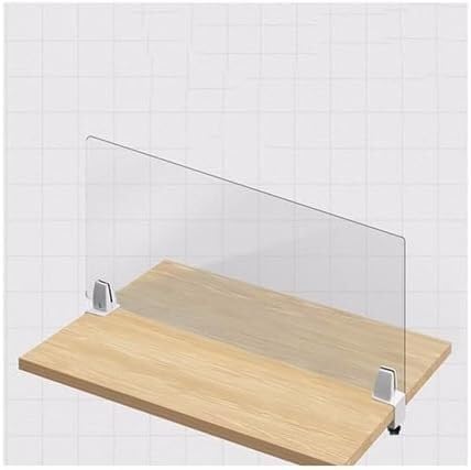 KJoBDwz Schreibtisch-Sichtschutzteiler, transparente Kunststoffplatte for den Schreibtisch, for Anklemmen, Acryl-Niesschutz, Trennwand for Büros und Schulen(30X80CM) von KJoBDwz