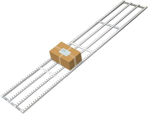 KJoBDwz Schwerlast-Förderer, leicht, spleißbar, unangetriebene Rollenbahnschienen, reibungslose Bewegung, Werehouse Frachthandling (6 Schlitten, 300 cm lang) von KJoBDwz