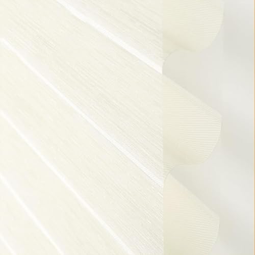 KJoBDwz Zebra-Stoffrollo Transluzent Zebra-Rollos, horizontale Fensterjalousien for Tag und Nacht for das Arbeitszimmer in der Küche(Beige,120x120cm) von KJoBDwz
