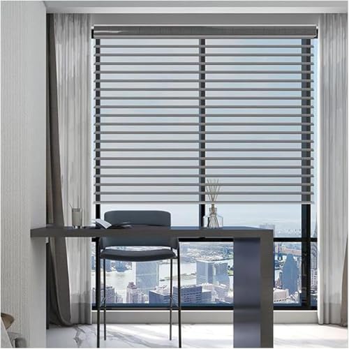 KJoBDwz Zebra-Stoffrollo Transluzent Zebra-Verdunkelungsjalousien, wasserdichte lichtfilternde Vorhänge, Doppellagiges Rollo for Tag und Nacht for das Heimbüro(Grigio,80x180cm) von KJoBDwz