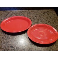 Auswahl An Vintage Homer Laughlin Fiesta Ware Ovale Servierplatte von KJsHandmade