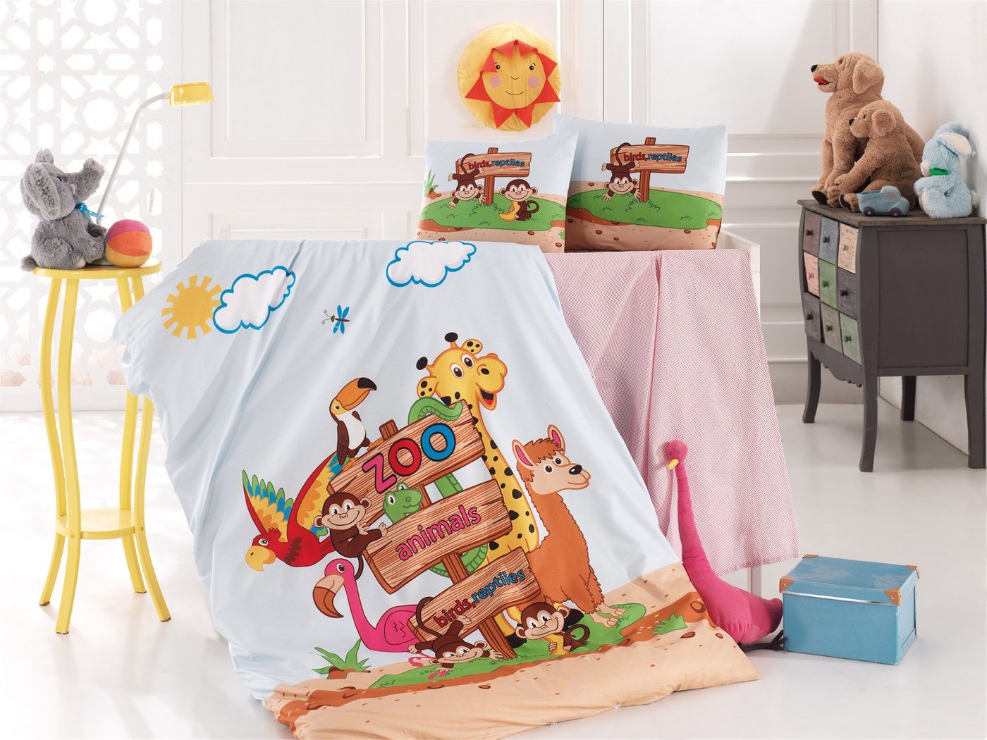 KK Shopping Babybettwäsche Baby Bettwäsche Wendebettwäsche Zoo 100 x 135 cm, 1 teilig, Langlebig KK Shopping Babybettwäsche Baby Bettwäsche Wendebettwäsche Zoo 100 x 135 cm, 1 teilig, Langlebig von KK Shopping