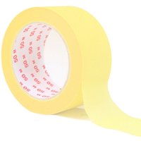 Kk Verpackungen - 1 x Kreppband 50 mm x 50 m Malerkrepp Abklebeband Klebeband Abdeckband Krepp - Gelb von KK VERPACKUNGEN