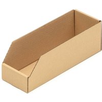 10 Regalkartons 300 x 100 x 100 mm Sortierboxen Lagerboxen Aufbewahrung Wellpappe - Braun von KK VERPACKUNGEN