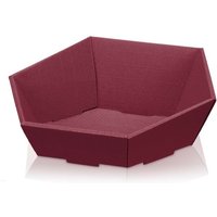 Kk Verpackungen - 25 x Präsentkorb Geschenkkorb 380x340x75/130 mm offene Welle Rot Bordeaux von KK VERPACKUNGEN