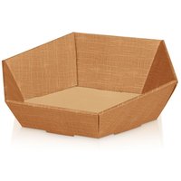 Kk Verpackungen - 25 x Präsentkorb Geschenkkorb 465x415x90/155 mm strukturgeprägt Natur - Natur, Braun von KK VERPACKUNGEN