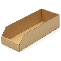 Kk Verpackungen - 250 Regalkartons 400 x 150 x 100 mm Sortierboxen Lagerboxen Aufbewahrung Wellpappe - Braun von KK VERPACKUNGEN