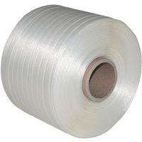 4 Rollen 13 mm 500 m 375 KG Ballenpresse Textil Band Umreifungsband Polyesterban - Weiß von KK VERPACKUNGEN