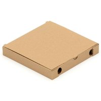 400 Pizzakartons 200 x 200 x 30 mm Pizzaschachteln Blanko Verpackungen braun - Braun von KK VERPACKUNGEN