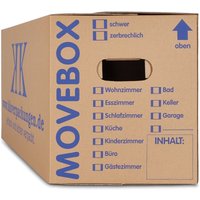 Kk Verpackungen - 50 umzugskartons 2-WELLIG 40 kg movebox - Braun von KK VERPACKUNGEN