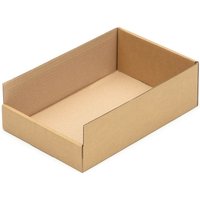 Kk Verpackungen - 500 Regalkartons 300 x 200 x 100 mm Sortierboxen Lagerboxen Aufbewahrung Wellpappe - Braun von KK VERPACKUNGEN