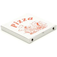 5600 Pizzakartons 290 x 290 x 30 mm Pizzaschachteln Motiv Verpackungen weiß - Weiß von KK VERPACKUNGEN