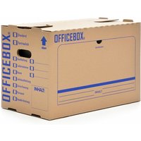 Kk Verpackungen - 80 x Officebox® Archivbox Officebox Ordnerkarton Archivkarton mit Sichtfenster braun von KK VERPACKUNGEN