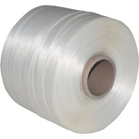 Kk Verpackungen - 1 Rolle 16 mm 340 m 450 kg Ballenpresse Textil Band Umreifungsband Polyesterband - Weiß von KK VERPACKUNGEN
