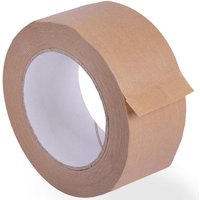 1 Rolle Papier-Klebeband umweltfreundliches Paketband Packband Fadenverstärkt 50mm x 50m 135my braun - Braun von KK VERPACKUNGEN