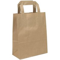 Kk Verpackungen - 1000 Papier-Tragetaschen Papiertüten Tüten Papiertaschen 18+08x22 Braun - Braun von KK VERPACKUNGEN