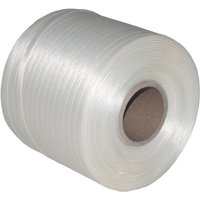Kk Verpackungen - 16 Rollen 9 mm 500 m 275 kg Ballenpresse Textil Band Umreifungsband Polyesterban - Weiß von KK VERPACKUNGEN