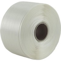 2 Rollen Umreifungsband Textil 19 mm 600 m 550 kg Band Textilband Kern 76 mm - Weiß von KK VERPACKUNGEN