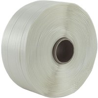 Kk Verpackungen - 2 Rollen Umreifungsband Textil 25 mm 500 m 1000 kg Band Textilband Kern 76 mm - Weiß von KK VERPACKUNGEN