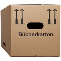 30 neue mega Bücherkartons Umzugskartons versandfrei - Braun von KK VERPACKUNGEN