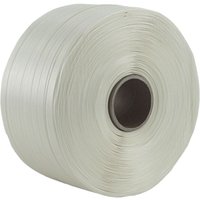 8 Rollen Umreifungsband Textil 16 mm 850 m 450 kg Band Textilband Kern 76 mm - Weiß von KK VERPACKUNGEN