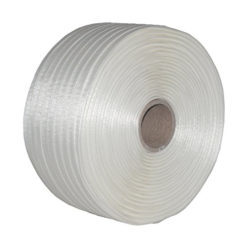 1 Rolle Textil Gewebt Umreifungsband Breite 16 mm Länge je 850 m Reißfestigkeit 450 KG Kern 76 mm von KK Verpackungen