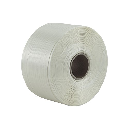 2 Rollen Textil Umreifungsband Breite 19 mm Länge je 600 m Reißfestigkeit 550 KG Kern 76 mm von KK Verpackungen