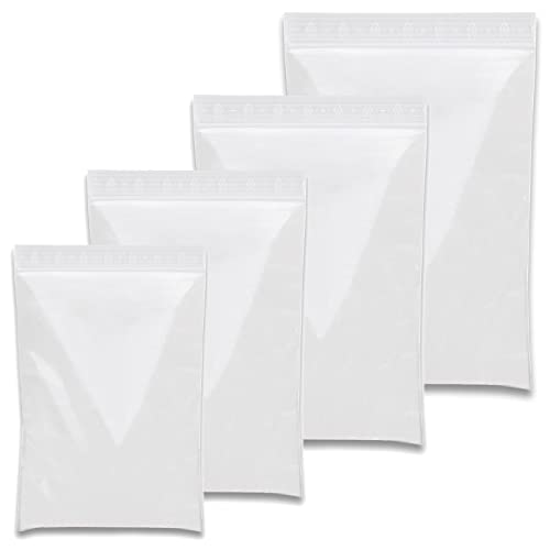 KK Verpackungen® Druckverschlussbeutel | 1000 Stück, 60 x 80 mm wiederverschließbare Zip Beutel | Hochwertige Polybeutel mit PE-Logo in Transparent von KK Verpackungen