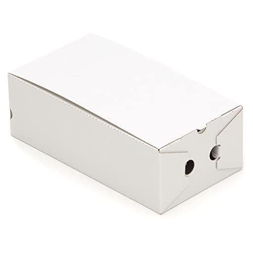 KK Verpackungen® Pizzakartons | 200 Stück, 30x16x10 cm, Pizzaboxen Calzone in Blanko Weiß | Hochwertige Pizzaschachteln ohne Motiv von KK Verpackungen