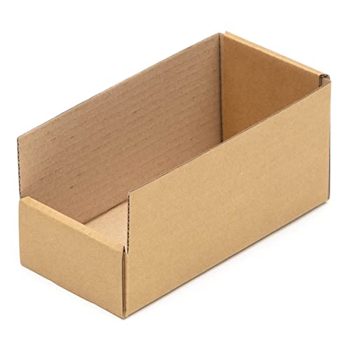 KK Verpackungen® Regalkartons | 10 Stück, 200 x 100 x 100 mm, Lagerboxen für Lagerregale | Sichtboxen aus Pappe für Kleinteile von KK Verpackungen