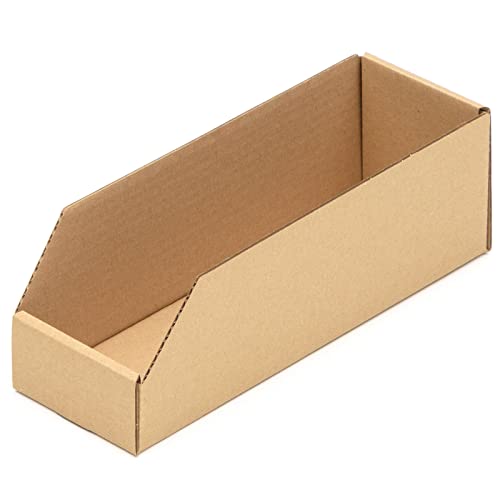 KK Verpackungen® Regalkartons | 10 Stück, 300 x 100 x 100 mm, Lagerboxen für Lagerregale | Sichtboxen aus Pappe für Kleinteile von KK Verpackungen