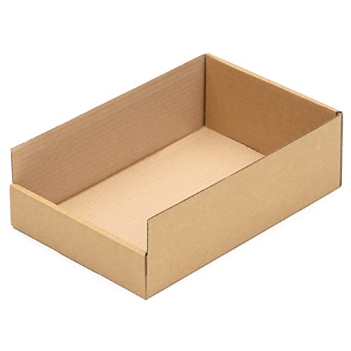 KK Verpackungen® Regalkartons | 10 Stück, 300 x 200 x 100 mm, Lagerboxen für Lagerregale | Sichtboxen aus Pappe für Kleinteile von KK Verpackungen