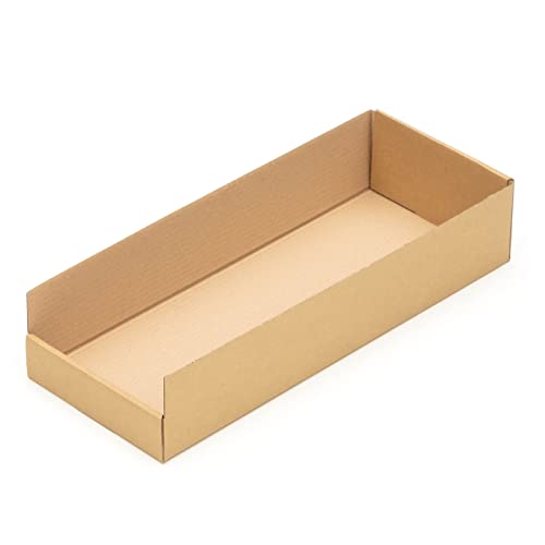 KK Verpackungen® Regalkartons | 10 Stück, 500 x 200 x 100 mm, Lagerboxen für Lagerregale | Sichtboxen aus Pappe für Kleinteile von KK Verpackungen