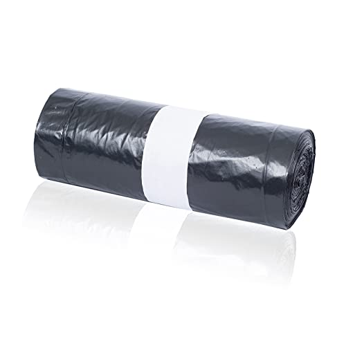 KK Verpackungen 50 Müllsäcke 120 Liter | mit Zugband | dehnbar & reißfest | 2 Rollen | 700 x 1000 + 50 mm | LDPE Folie | 35 µ von KK Verpackungen