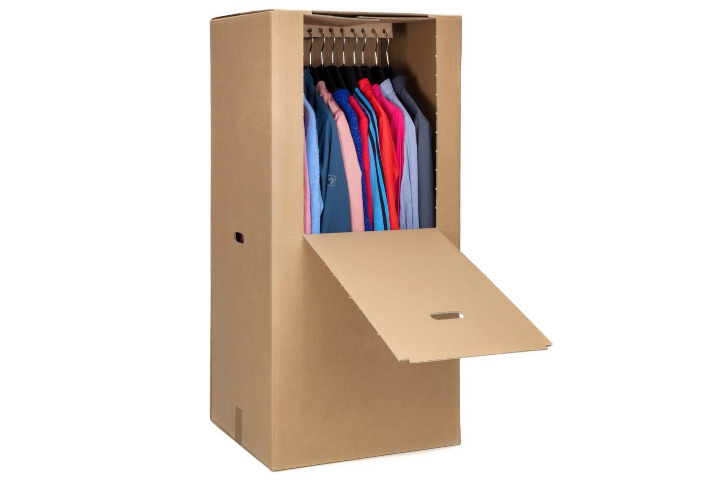 KK Verpackungen Aufbewahrungsbox (Spar-Set, 4 St., 4er-Set), Kleiderboxen Umzugskisten Kleiderkarton Kleiderbox Braun von KK Verpackungen