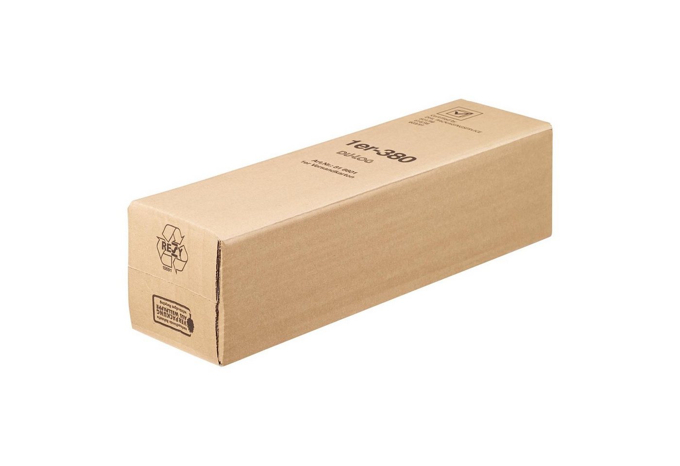 KK Verpackungen Faltbox (1000 St), Flaschenversandkarton 1 Flasche 410x95x110 mm PTZ geprüft von KK Verpackungen