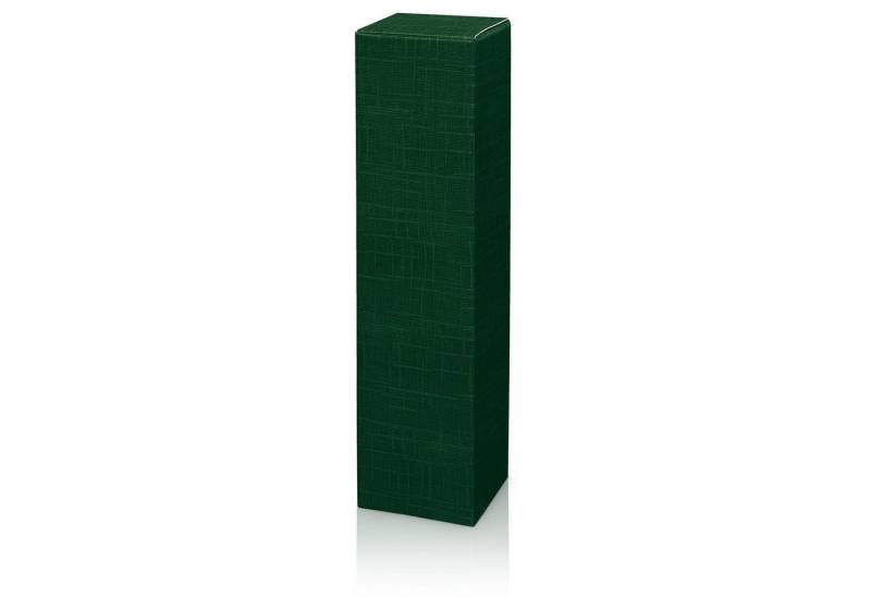 KK Verpackungen Geschenkbox (1000 St), 1000 x Faltschachtel für 1 Flasche 90x90x355 mm strukturgeprägt Grün von KK Verpackungen