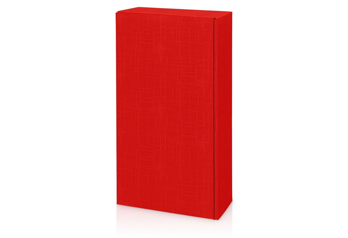 KK Verpackungen Geschenkbox (1000 St), 1000 x Präsentkarton für 2 Flaschen 360x180x90 mm strukturgeprägt Rot von KK Verpackungen