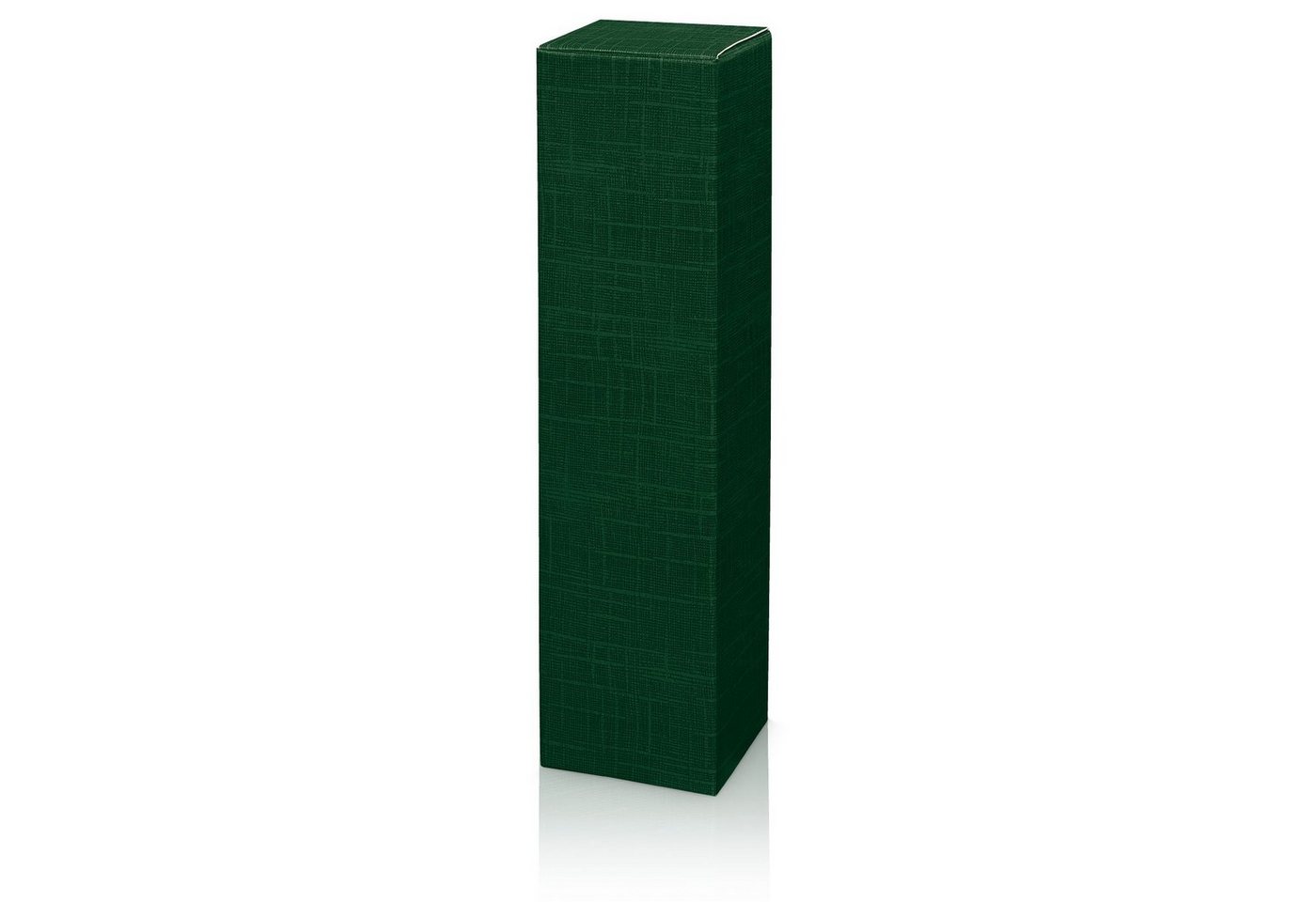 KK Verpackungen Geschenkbox (50 St), 50 x Faltschachtel für 1 Flasche 90x90x355 mm strukturgeprägt Grün von KK Verpackungen