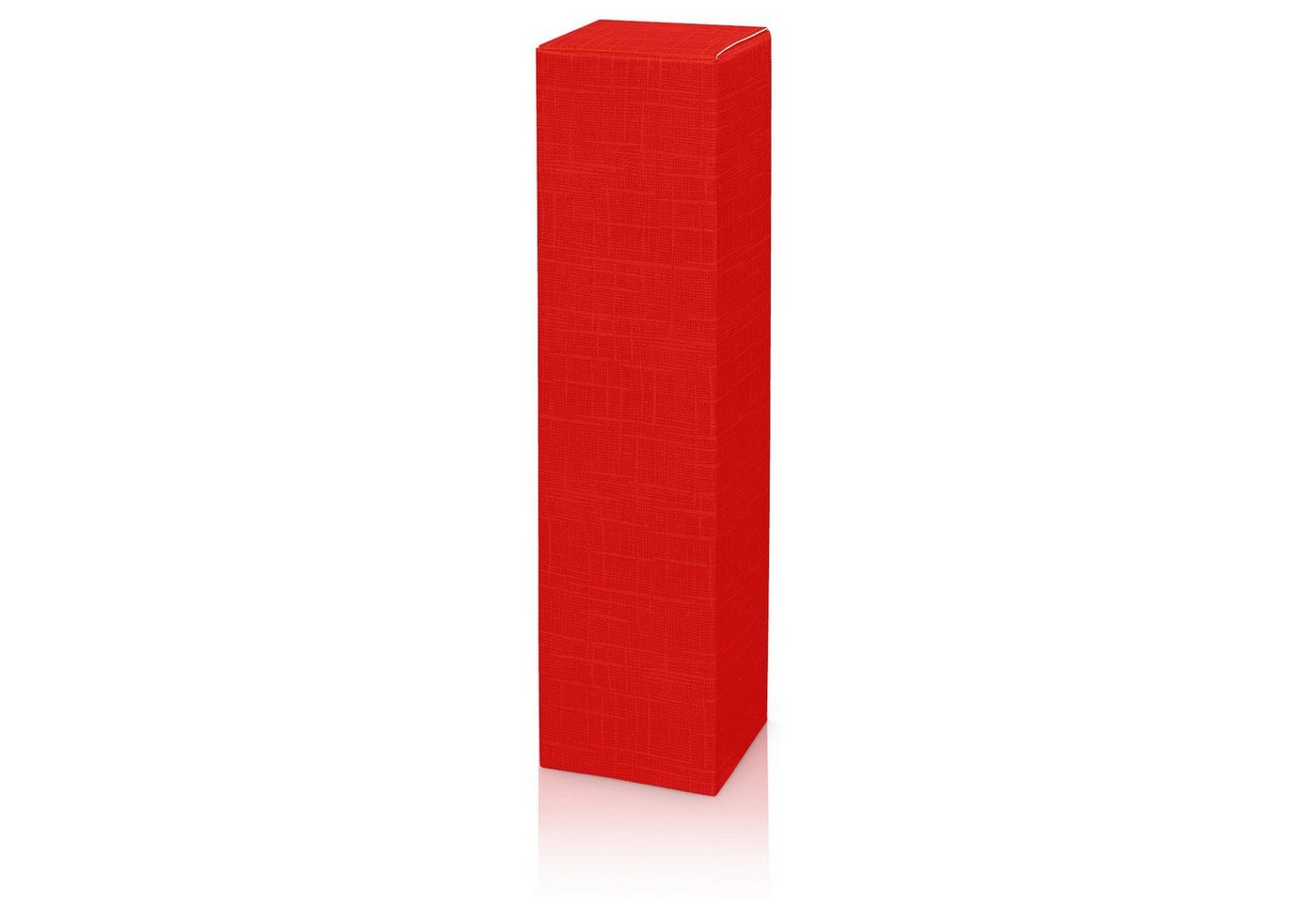KK Verpackungen Geschenkbox (50 St), 50 x Faltschachtel für 1 Flasche 90x90x355 mm strukturgeprägt Rot von KK Verpackungen