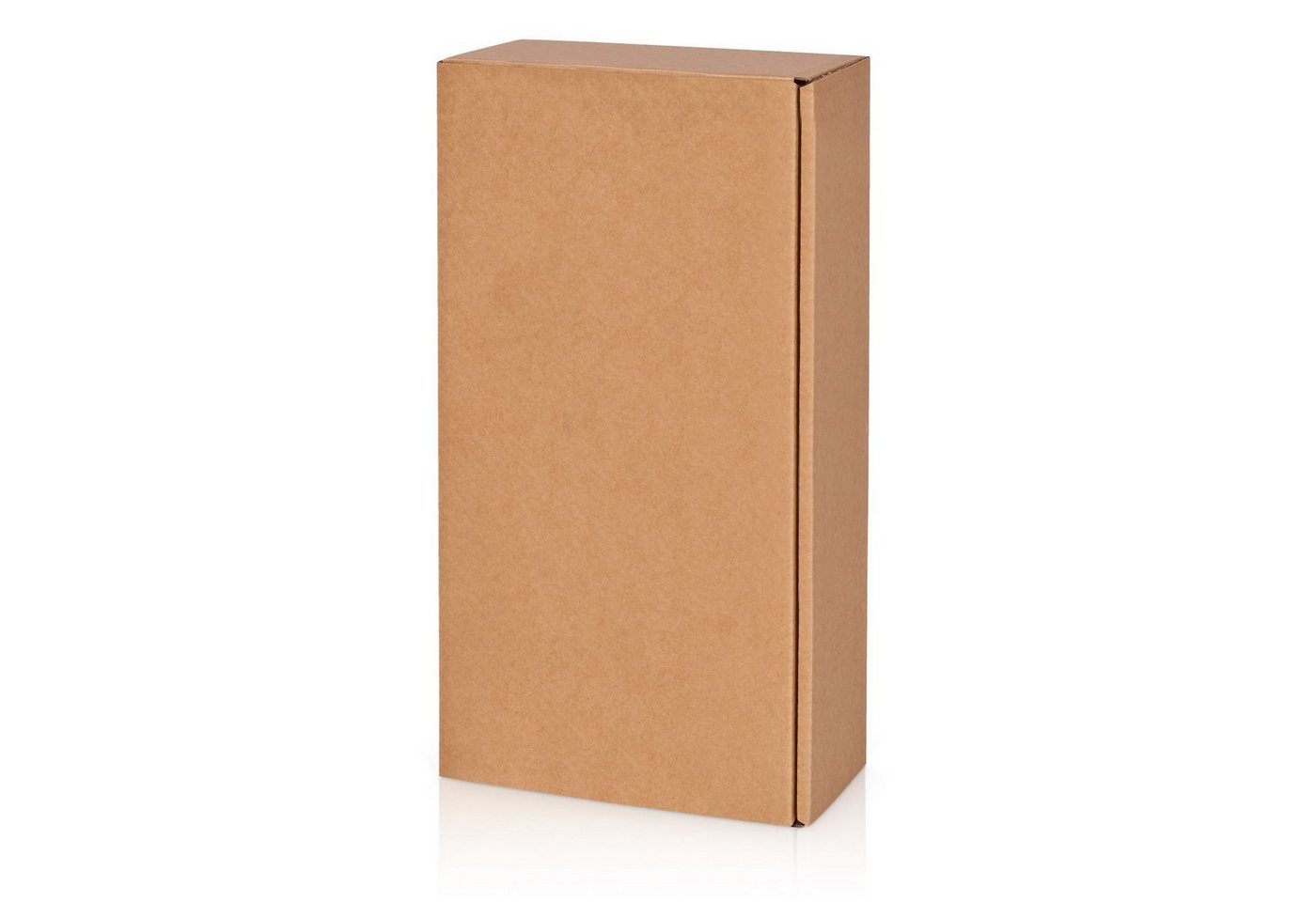 KK Verpackungen Geschenkbox (500 St), 500 x Präsentkarton für 2 Flaschen 360x180x90 mm Kraftpapier Natur von KK Verpackungen