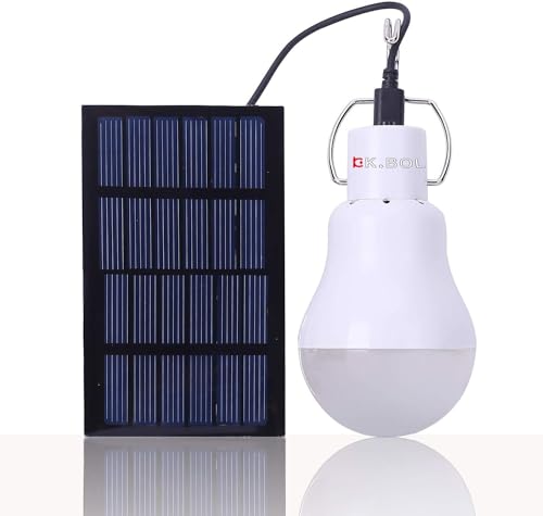 KK.BOL Solar Glühbirne solarlampe Garten Solar-leuchten Solar Lampe Innen Camping Glühbirne Solar Led Lampe außen … (GS-1200 Optische sensoren) von KK.BOL